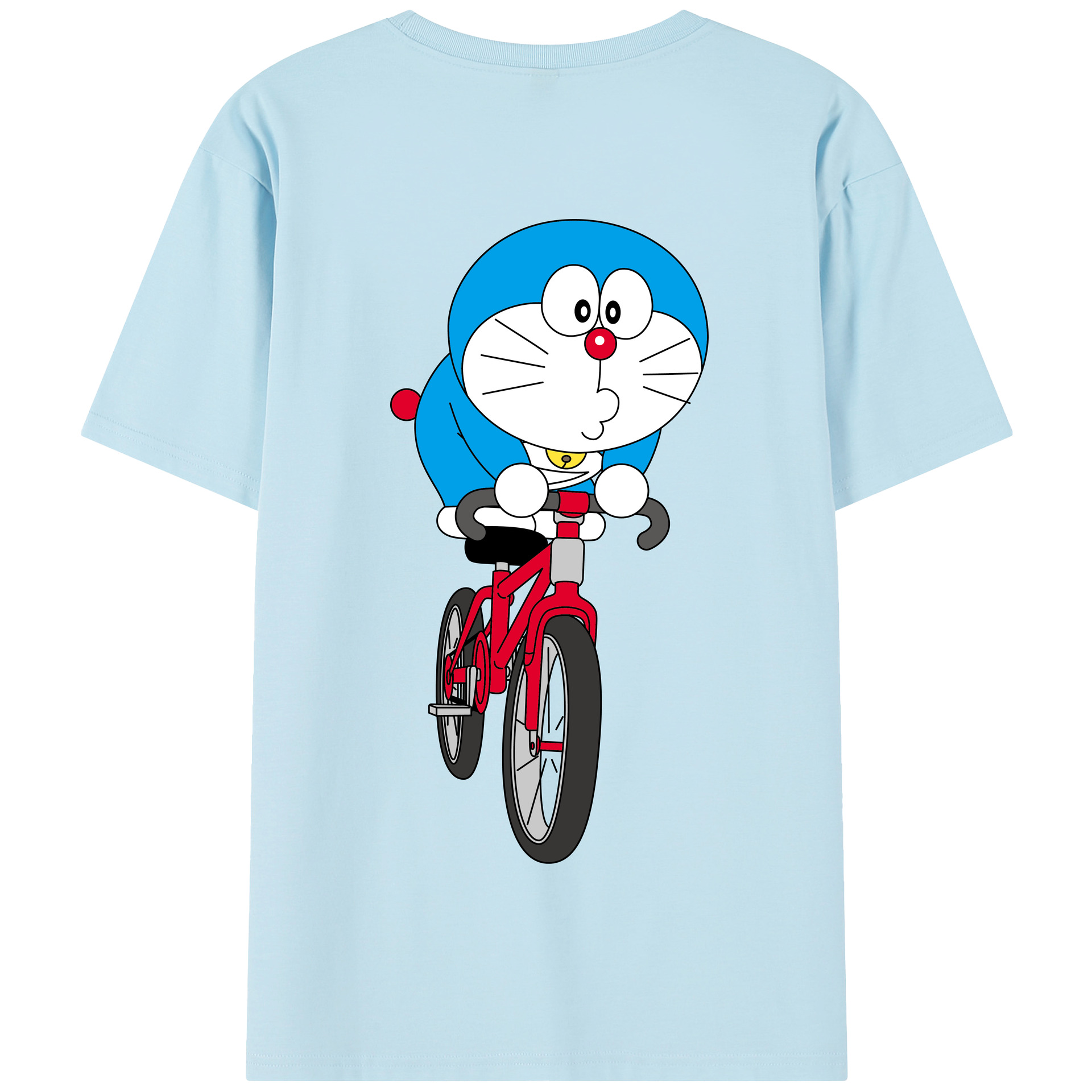 （画像用） ドラえもん Doraemon 綿100％半袖Tシャツ（背面プリント）